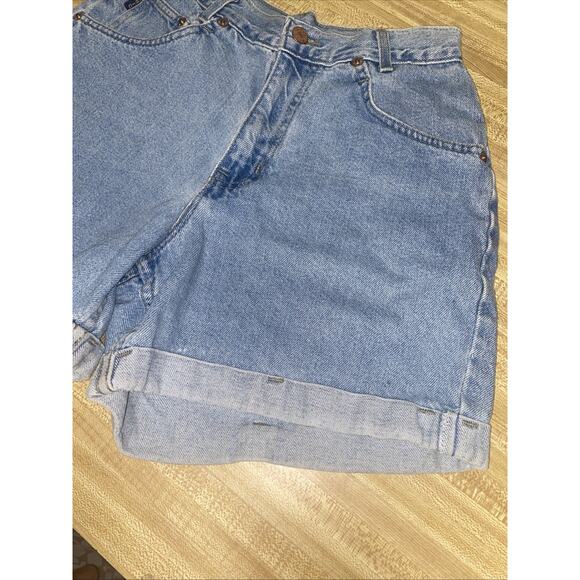 Vintage Chic Denim Shorts Women’s Small High Rise 100% Cotton Blue Jean Cuffed - Picture 3 of 8